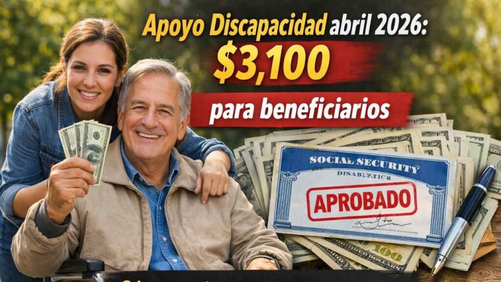 Apoyo Discapacidad abril 2026: $3,100 para beneficiarios, cómo registrarse y cobrar el pago