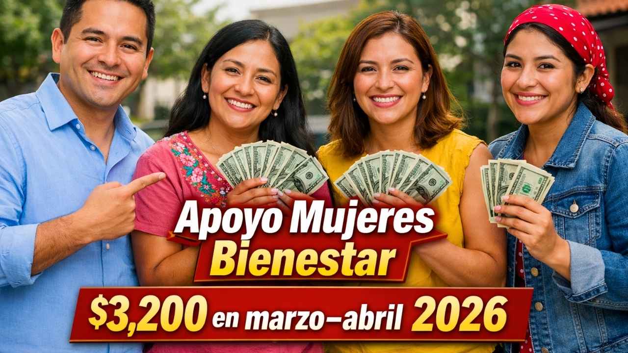Apoyo Mujeres Bienestar: $3,200 en marzo–abril 2026, quién lo recibe y cómo registrarse