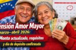 Pensión Amor Mayor marzo–abril 2026: monto actualizado, requisitos y día de depósito confirmado