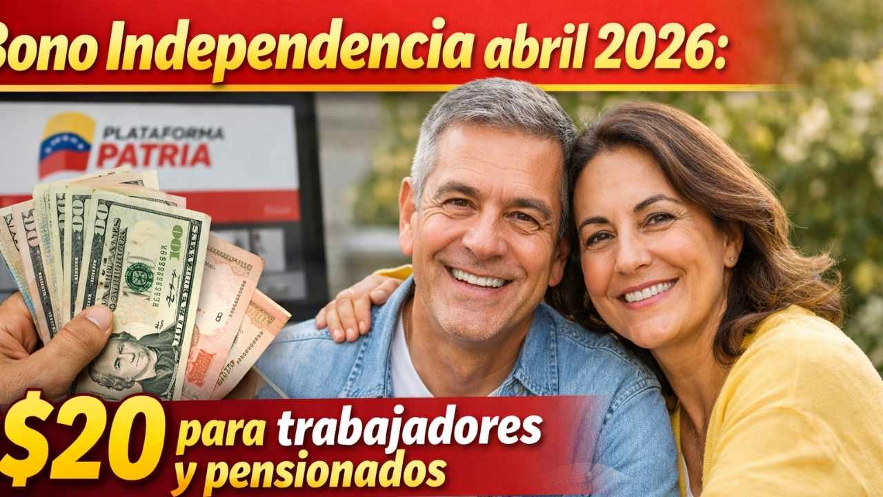 Bono Independencia abril 2026: $20 para trabajadores y pensionados, pasos para recibirlo en el sistema Patria